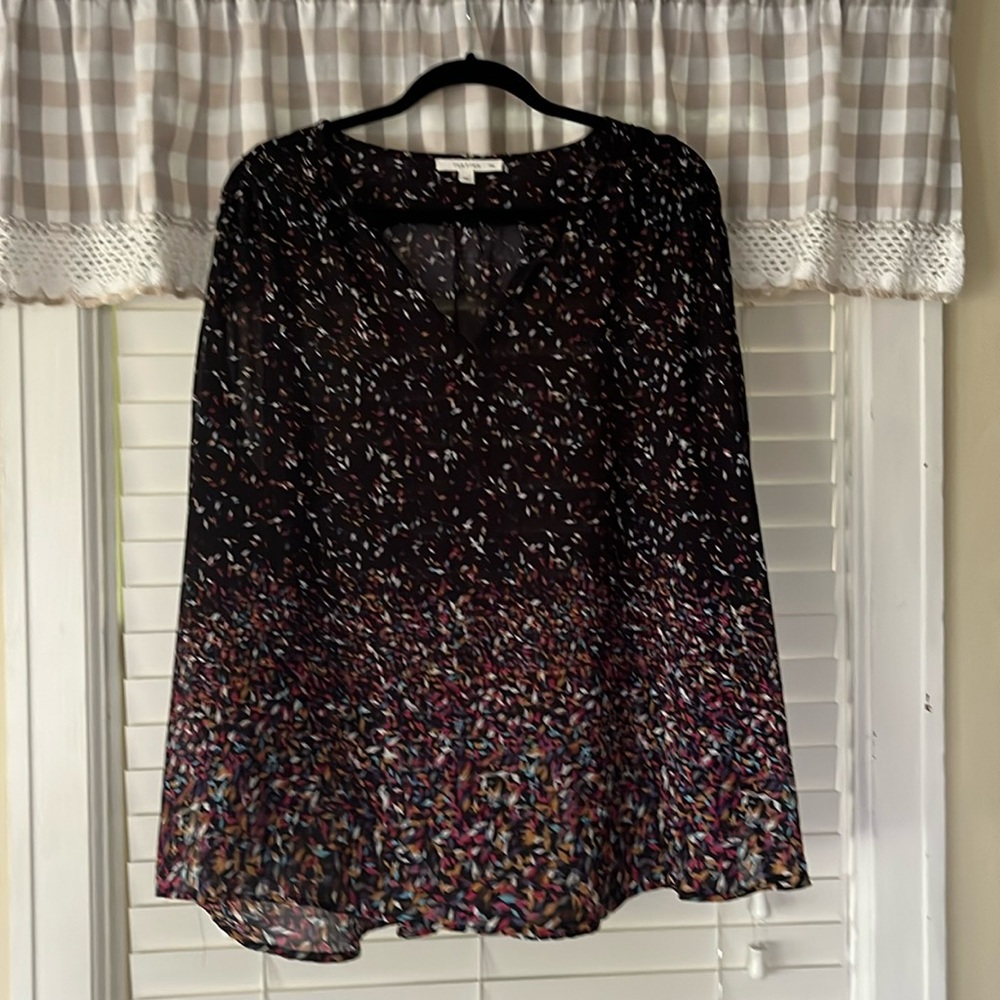 Fun 2 Fun Black Multicolor Tunic Top